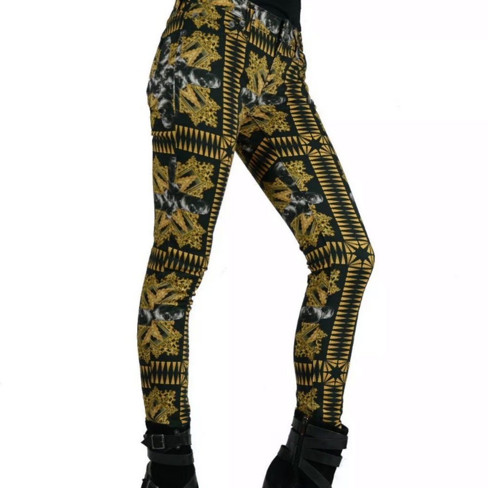 Kill City Junkie Low Skinny Skulls Pants Size 25